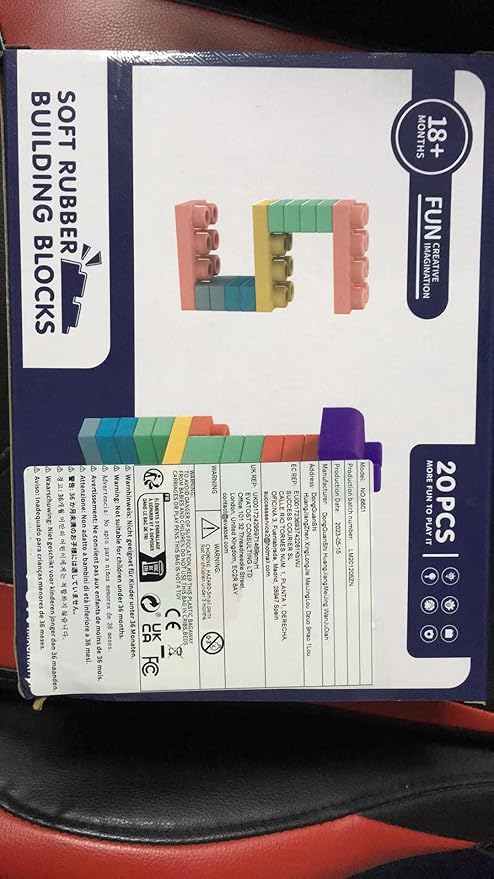 Soft Building Blocks for Toddler, Blocks for Kids 6 Months and up, Large Creative Stacking Blocks 20 PCS STEM Toddler Toys Gifts, Educational Baby Blocks Colorful Soft Block Sets