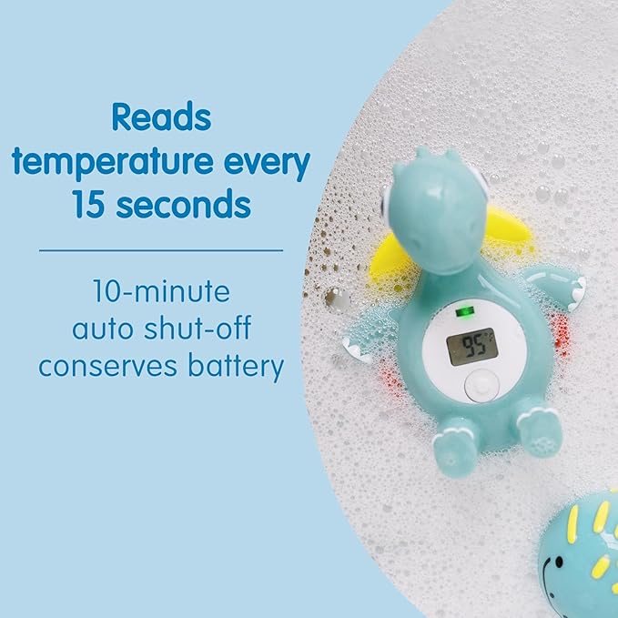 Dr. Brown’s CleanUp Temposaurus Floating Bath Thermometer and Dino-Pour Bath Rinse Cup