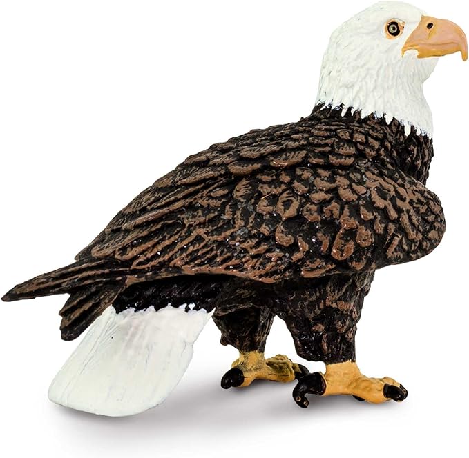 Safari Ltd. Bald Eagle Figurine - Realistic 2.4" Bird Figure - Educational Toy for Boys, Girls, and Kids Ages 3+