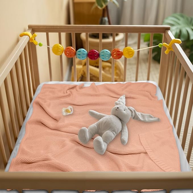 Personalized Baby Blanket, Embroidered Name, 100% Cotton Handmade Custom Blanket, 350GSM Knit Blankets, Newborn Boy Or Girl Baby Gift