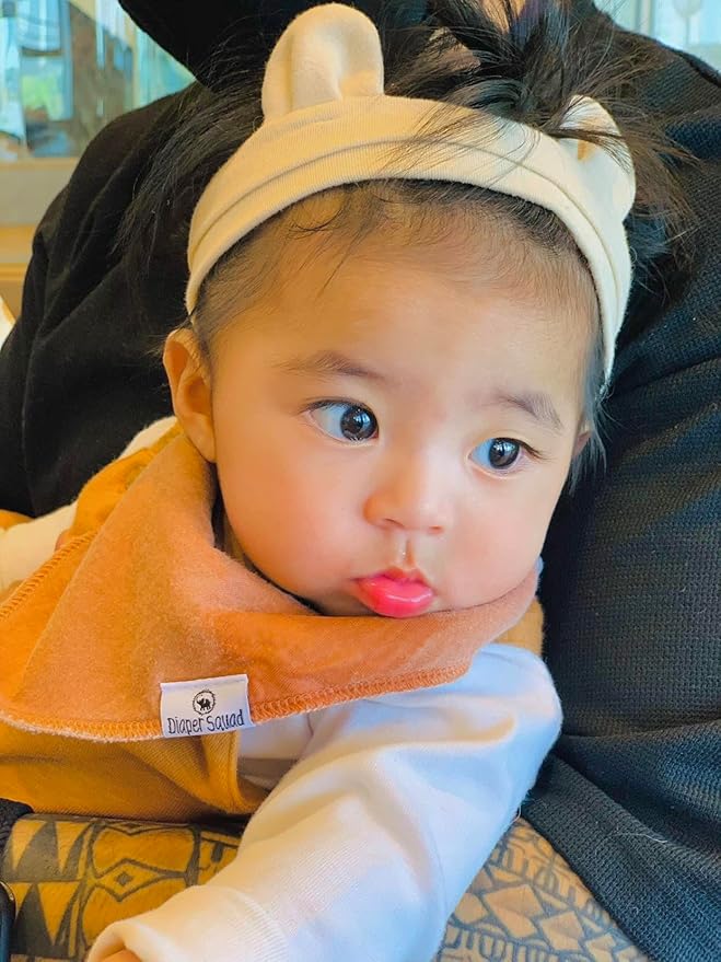 DiaperSquad's Baby Bibs for Drooling and Teething, Bibs for Boys, Baby Girl - Solid Cotton Baby Drool Bibs