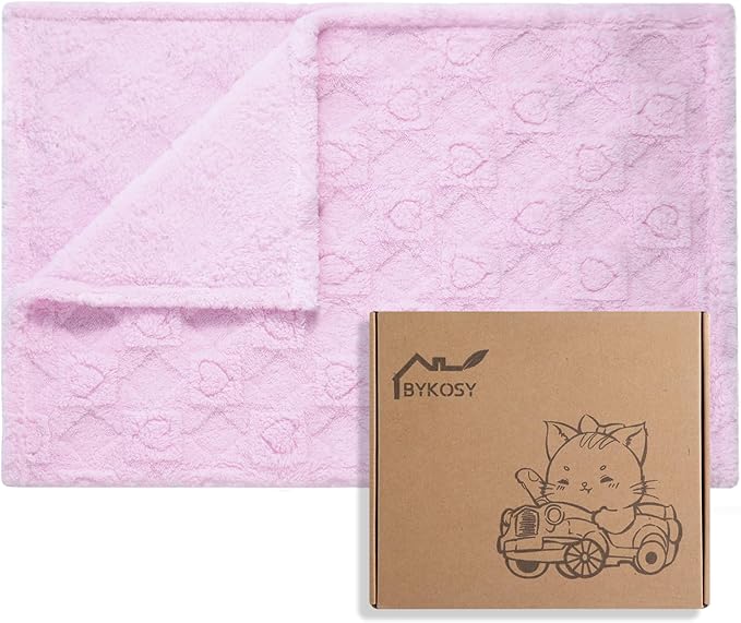 Ultra Soft Fleece Baby Blanket,Swaddle & Receiving Blankets for Newborn Infant, Lightweight Breathable Nursery Nap Blanket for Crib Stroller, for Boys & Girls Heart Checkered 30"x40" Purple