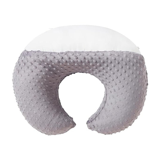 Nursing Pillow and Positioner for Breastfeeding, Ultra Soft Baby Breastfeeding Pillows for More Support for Mom and Baby, with Premium Removable Cover (Rose Gray)