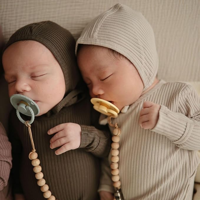 FRIGG SilkySoft Silicone Baby Pacifier 4-Pack Skyline Serenity | Made in Denmark | BPA-Free (6-18 Months)