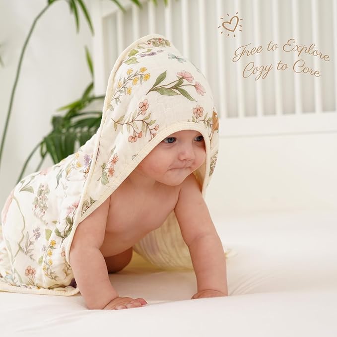 Ultra-Soft Muslin Baby Towel - 32 x 32 Inches, Ideal for Bath & Beach, Suitable for Both Boys & Girls from Newborns to Toddlers