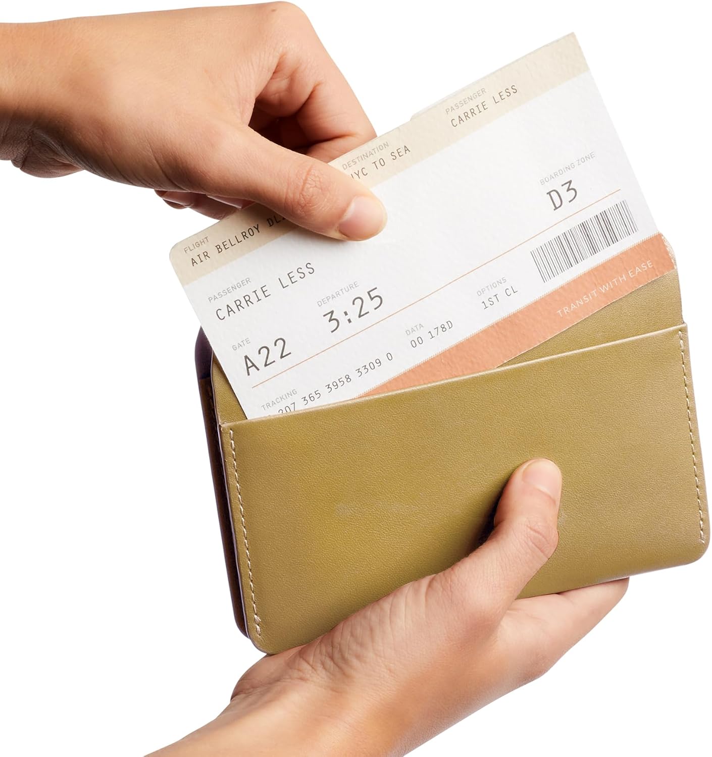 Bellroy Passport Cover (slimline travel wallet/pouch with card slots and space for cash plus travel documents) - Mustard