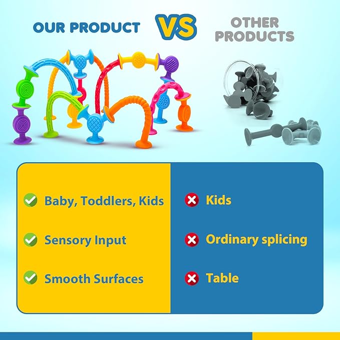 Silicone Suction Cup Toys - 20 Pcs Sensory Bath Toys for Baby Toddlers