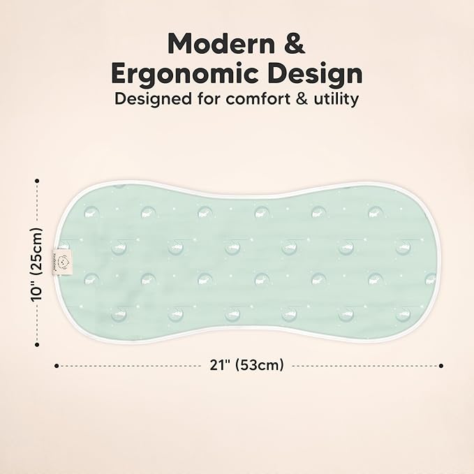 5-Pack Muslin Burp Cloths Baby Boy, Girl - Very Absorbent Baby Burp Cloth Rags, 8-Layers Viscose Derived from Bamboo Cotton Muslin Towel, Super Soft Spit Up Rags, No Shrink Washcloths (Lunaris)