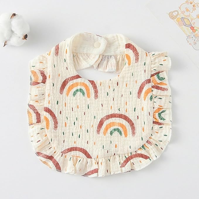 AMAWMW Muslin Baby Bibs for Unisex Boys Girls 6Pack Baby Bandana Drool Bibs Adjustable Newborn Bib for Drooling & Teething