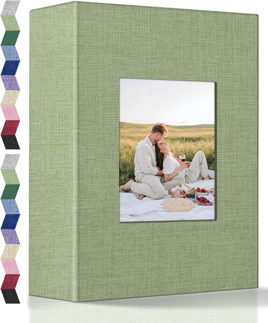 popotop Photo Album 4x6-200 Photos Photo Books with 200 Horizontal Pockets,Linen Cover Albums for Family Wedding Anniversary Baby Vacation Pictures