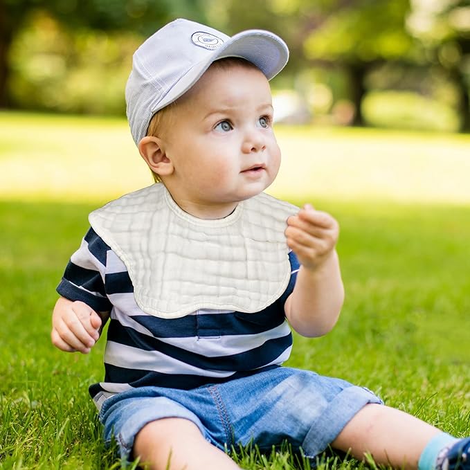 Baby Bibs Muslin Bibs 8 Pack for Drooling and Teething for Unisex Girls Boys