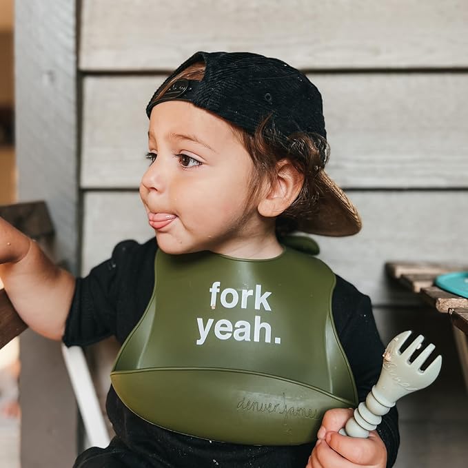 Denver James Silicone Feeding Bibs | Dishwasher Safe. Waterproof. Adjustable.