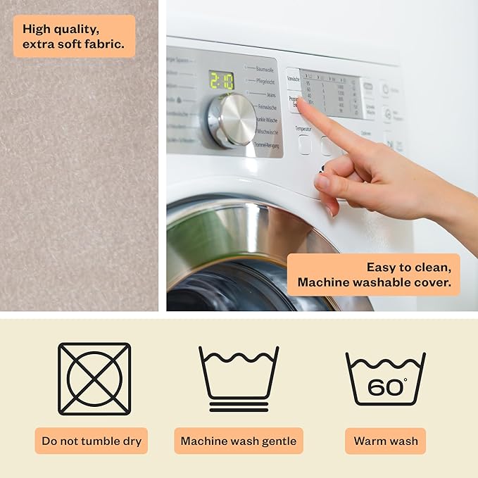 My Brest Friend Nursing Pillow - Deluxe - Enhanced Comfort w/Slipcover - Ergonomic Breastfeeding Pillow for Ultimate Support for Mom & Baby - Adjustable Pillow W/Handy Side Pocket, Soft Sand