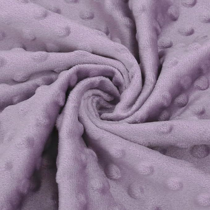 BORITAR Baby Blanket for Girls Soft Plush Minky Fabric, Double Layer Dotted Backing with Elegant Purple Butterfly Printed Blessed Blanket Gift for Toddler Newborn Infant 30 x 40 Inch(75x100cm)