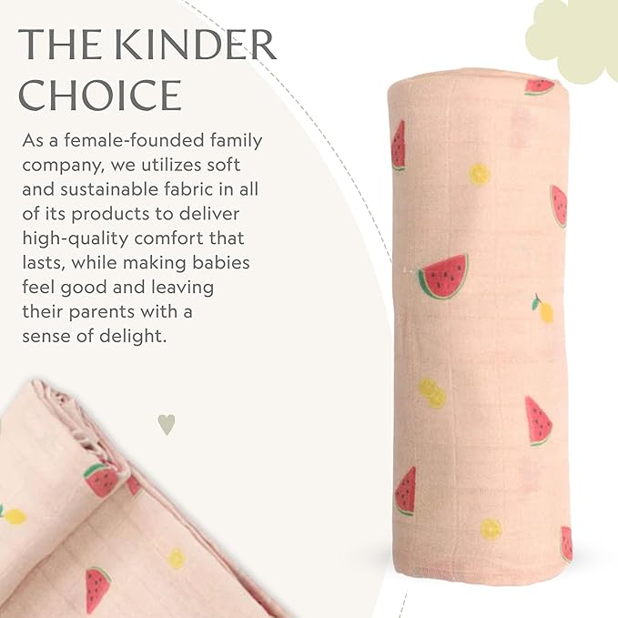 Muslin Baby Swaddle - Breathable Receiving Blankets for Newborn Baby, 70% Viscose derived from Bamboo, 30% Spandex, Imported