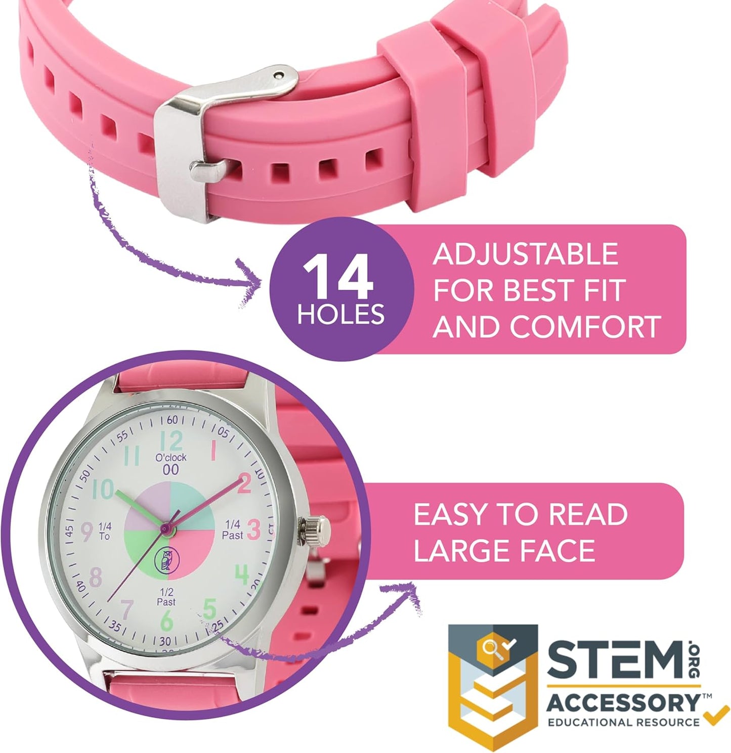 OWLCONIC Analog Kids Watch - Girls & Boys Watches Ages 7-12 - Kids Analog Watch - Telling Time Teaching Tool - Gift Watches for Girls and Boys