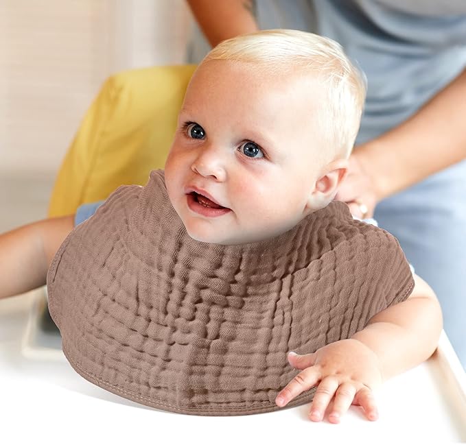 8 Packs Muslin Burp Cloths 6 Layers Unisex Baby Items Absorbent Burp Rags Colorful Muslin Washcloths for Baby Plain Soft Cotton Cloth for Babies Girls Boys, 10 x 20 Inch (Beautiful Colors)