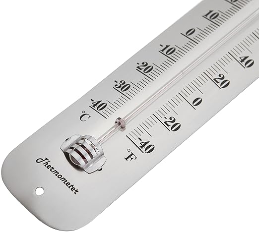 12.2 Large Numbers Premium Steel Outdoor/Indoor Thermometer Waterproof Vintage Style Decorative