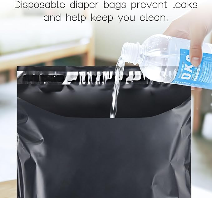 Adult Diaper Disposal Plastic Bags for Adult Catheter Bags Disposal,Self-Adhesive Strips to Seal in Odours,Waterproof and Leak-Proof,Suitable for Elderly Nappy Care at Home and Travel (50)