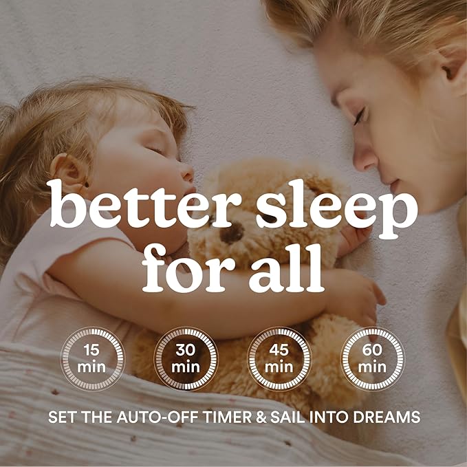 MyBaby SoundSpa Lullaby 2-in-1 Projector & Sound Machine with 8 Soothing Sounds, Adjustable Volume, Rotating Night Light Projector with 3 Calming Images, Auto-Off Timer, by Homedics