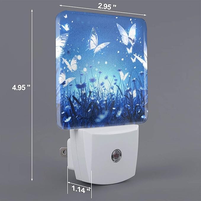 Led Night Light, Night Garden Butterfly Decorative Plug in Nightlights,with Smart Auto Dusk to Dawn Night Light for Bedroom, Kitchen, Nursery, Bathroom