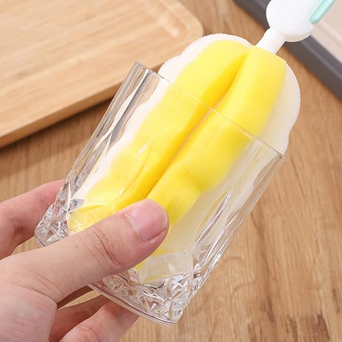 8PCS Bottle Brush Replacement Sponge Heads Environmental Protection Cup Cleaner Brush Sponge Replacement Heads Suitable for INVODA Sponge Bottle Brushes (8 Brush Heads)