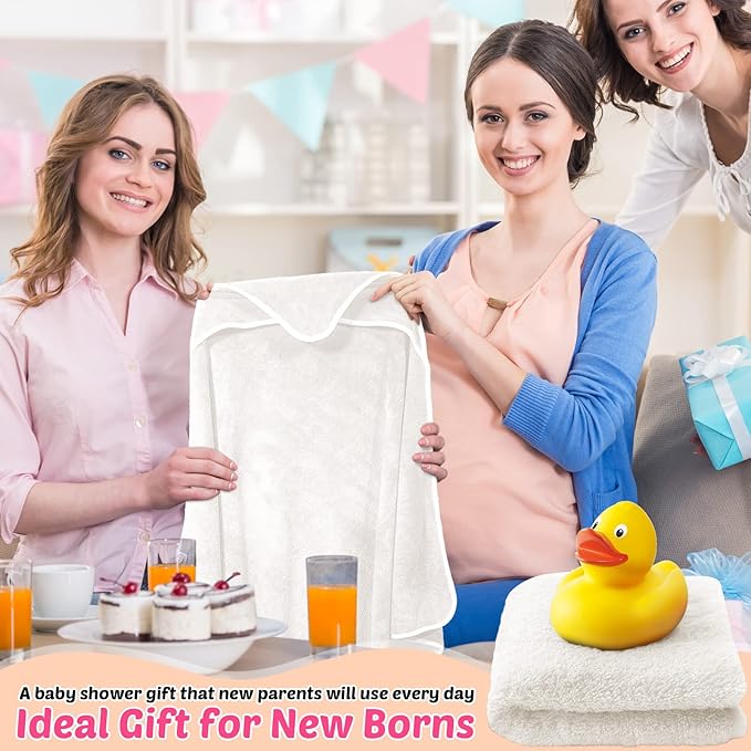 Chumia 6 Pack Baby Bath Towel Coral Fleece Soft Absorbent Newborn Hooded Towel for Kid 30 x 30 Inch Toddler Bath Blanket for Babies Infant Shower Gift(Pink, White)