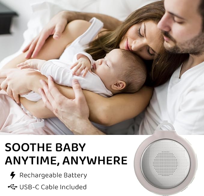 Moonybaby Portable Sound Machine, Baby Sleep Soothe, 9 Soothing Sounds, White Noise, Shush, Sound Therapy and Noise Canceling