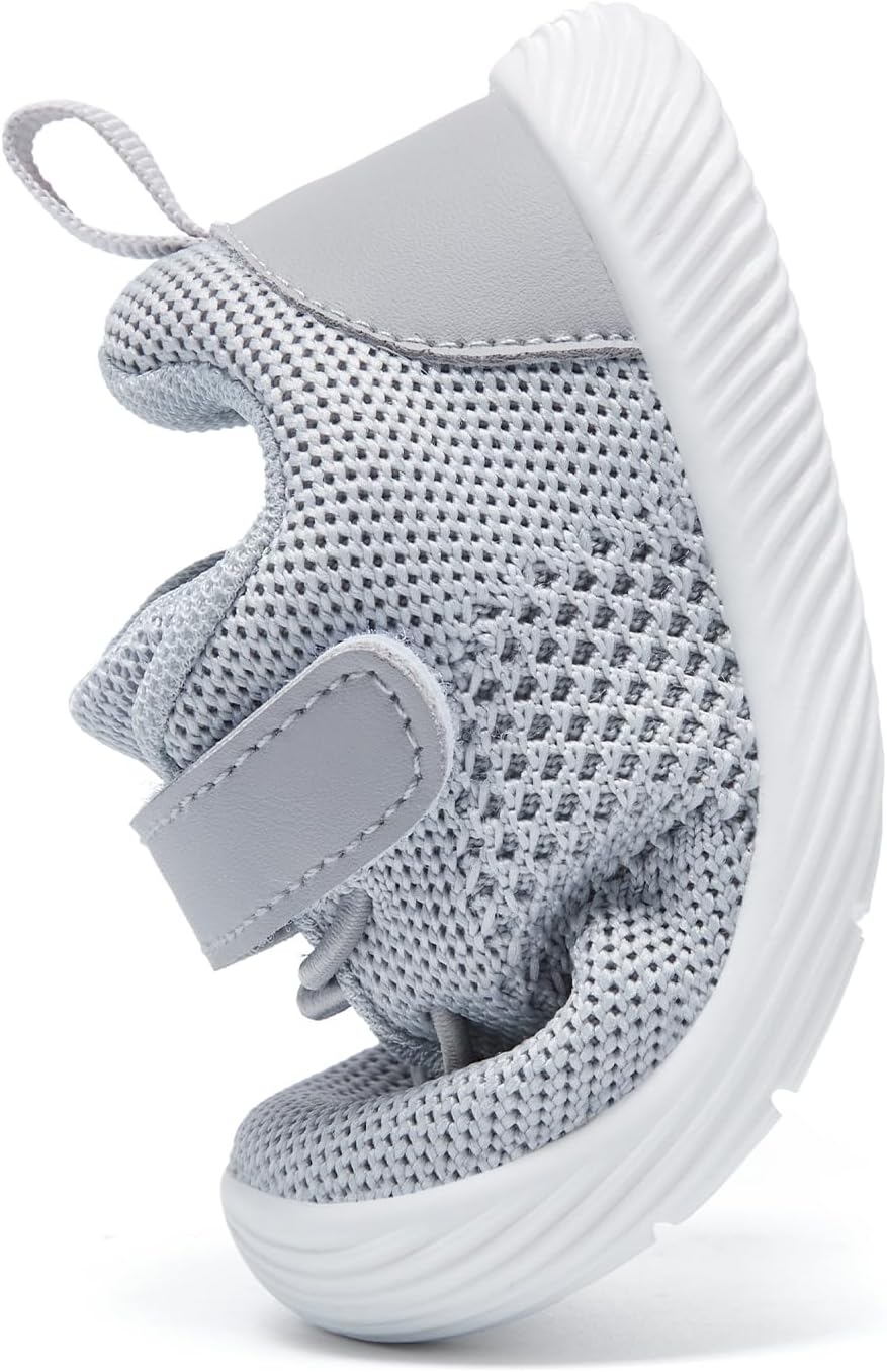 MORENDL Toddler Sneakers Baby Boys & Girls Barefoot Shoes Lightweight Breathable Walking Running Tennis Athletic Sport Shoes