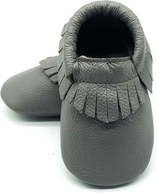 OWLOWLA Baby Moccasins Soft Sole Leather Baby Shoes Infant Toddler Pre-Walker Shoes Baby Boy Girl