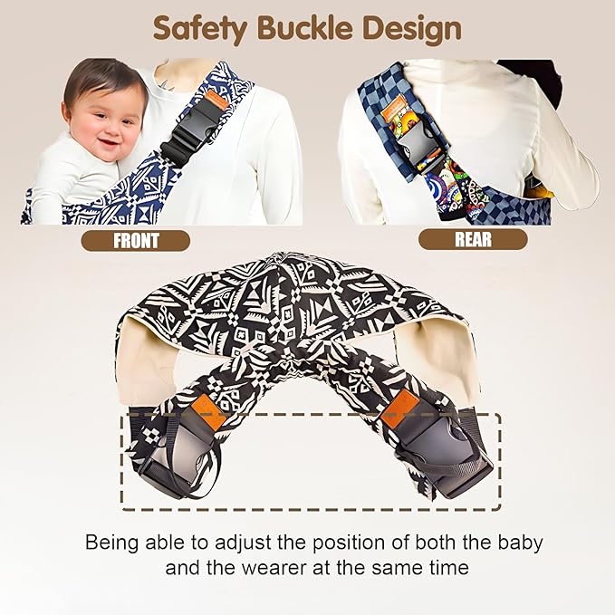 Baby Sling Carrier,Toddler Carrier, 2025 New Baby Sling,Portable and Lightweight Sling,Non-Slip Hip Seat Carrying 10-30lbs(Star)