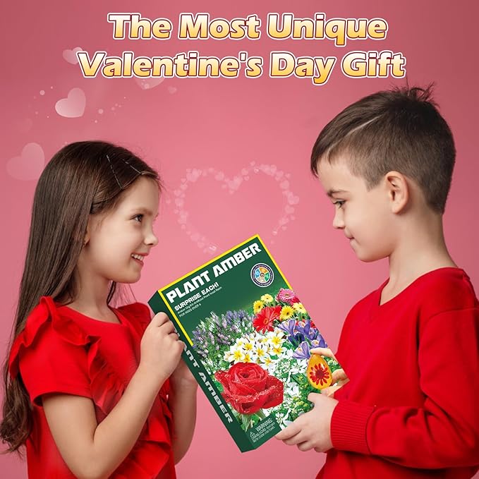 Flower Amber Dig Kit - 8 Flowers Specimens Excavation Kit, Flower Toy for Kids Girls, Plant Gift Dig Kits, Flower Plant Toys for Girls 6 and up Year Old Birthday Valentine's Day Gifts