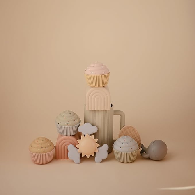 mushie Sunshine Suction Spinner Toy | Toddler Sensory Toys for Bath & Play