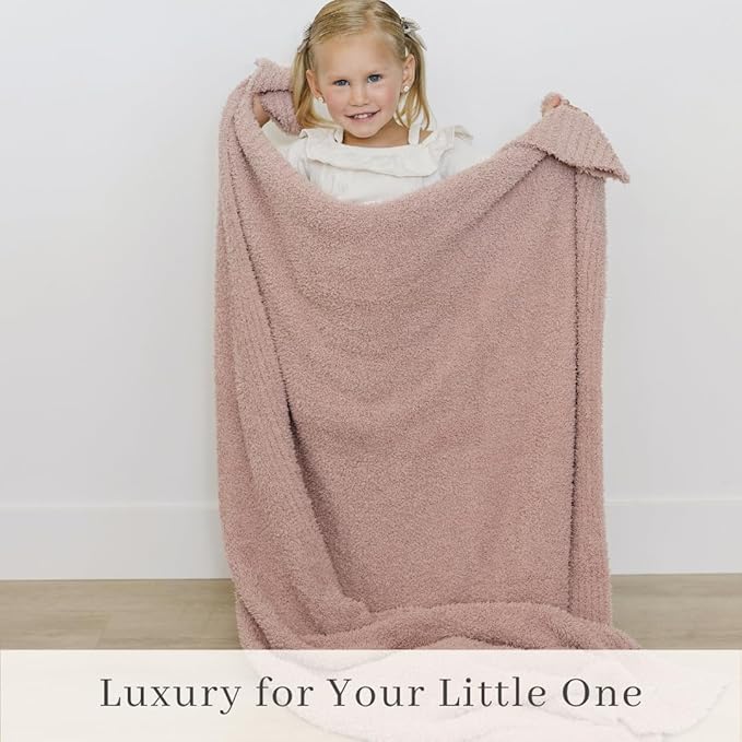 SARANONI Bamboni Baby Blanket | Luxury Plush Super Soft Blanket | Breathable Comfy Blankets for Kids and Teens | Pink - 40" x 60"