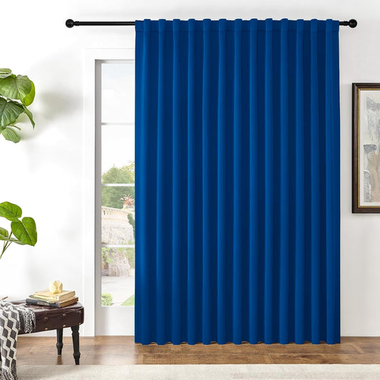 Joydeco Custom Blackout Curtains for Bedroom, 1 Panel Room Darkening Curtains & Drapes for Living Room Window Rod Pocket Back Tab (Custom Size,Royal Blue)