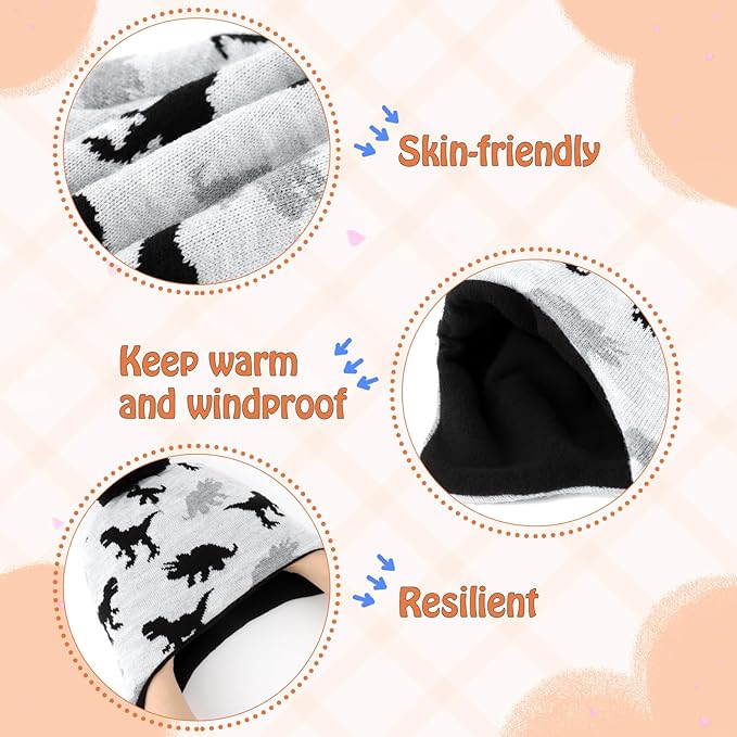 Duoyeree Kids Beanie Hat for Boys Girls Pom-pom Kint Hats Cozy Lining Winter Skull Cap