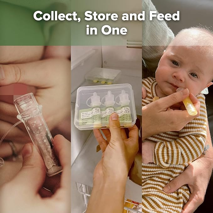 haakaa Manual Breast Pump 5oz/150ml & Silicone Colostrum Collector Kit Ready-to-Use Pack (0.1oz/4ml, 6pcs)