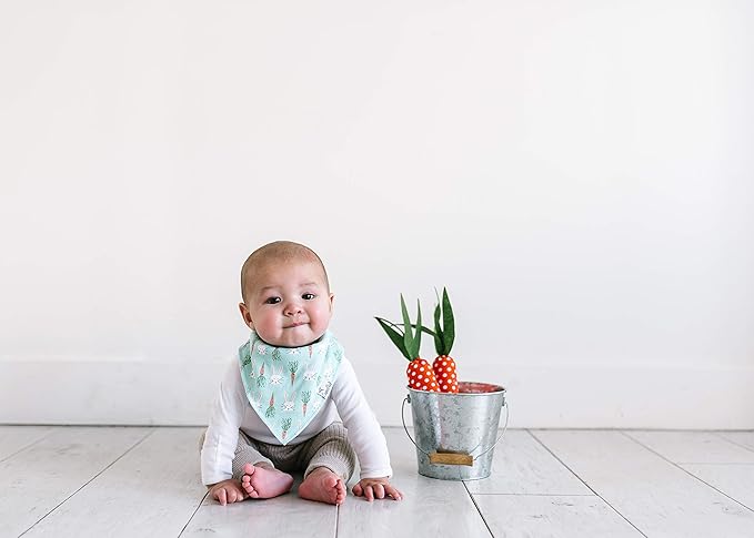 Copper Pearl Baby Bandana Drool Bibs for Drooling and Teething 4 Pack Gift Set, Holiday