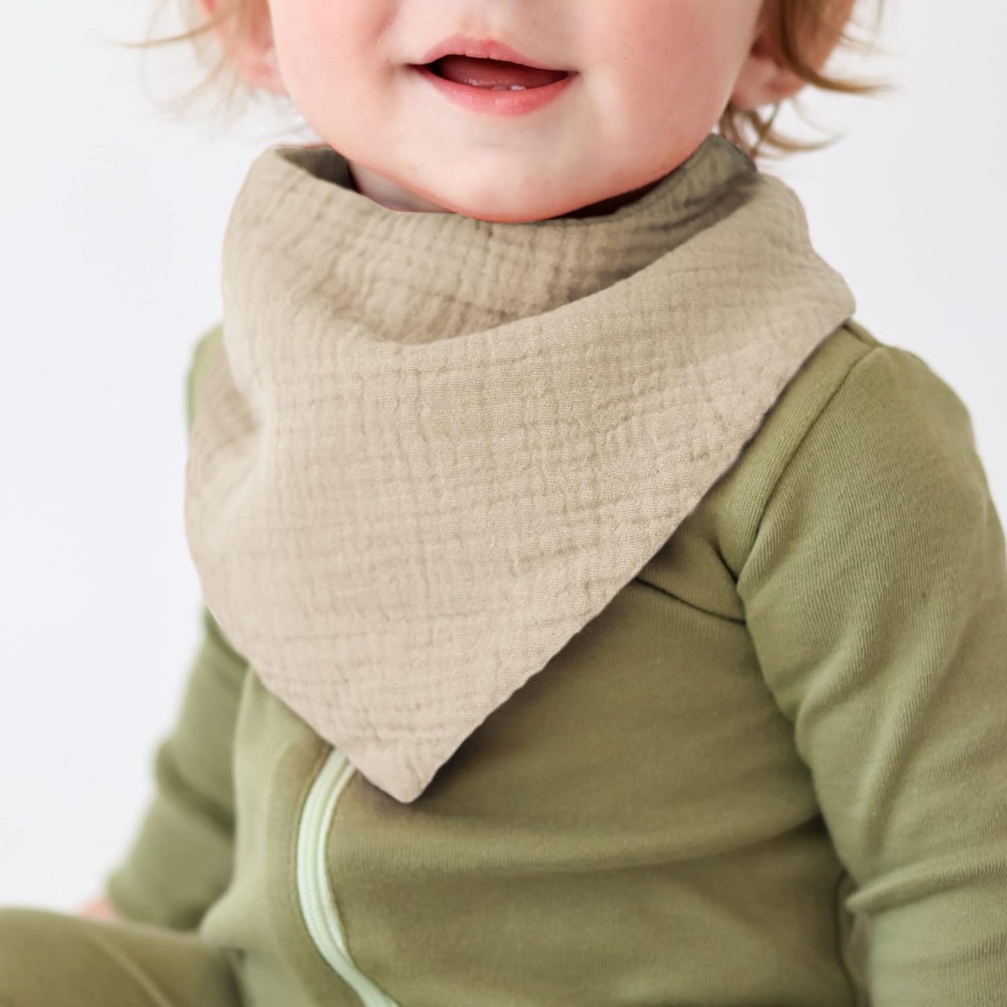 Konssy Muslin Baby Bibs 10 Pack Baby Bandana Drool Bibs 100% Cotton for Unisex Boys and Girls, Soft Absorbent Set for Teething and Drooling