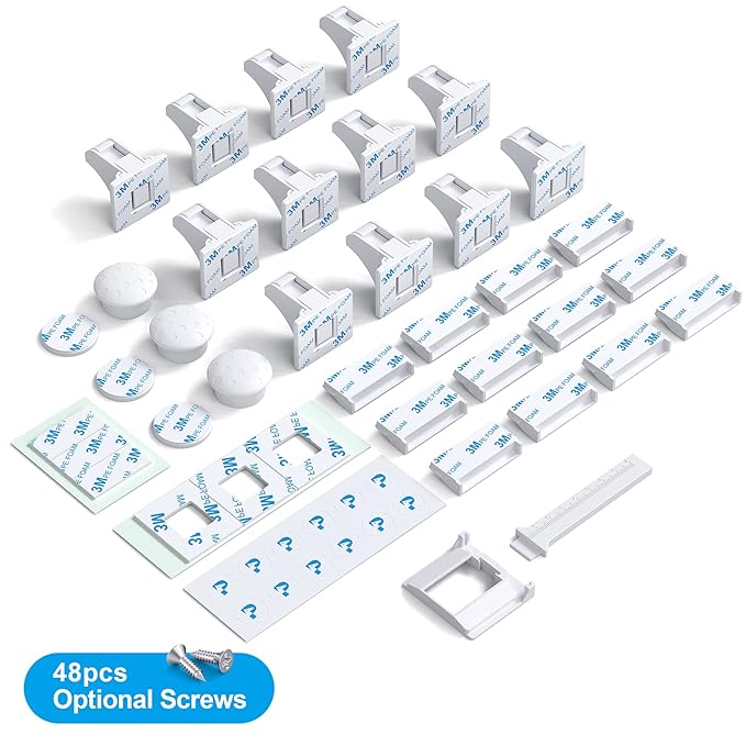 Upgraded (12Locks and 3Keys) Baby Proofing Magnetic Safety Locks with 3M Adhesive,One Minute Fast, Easy and No Drill Installation