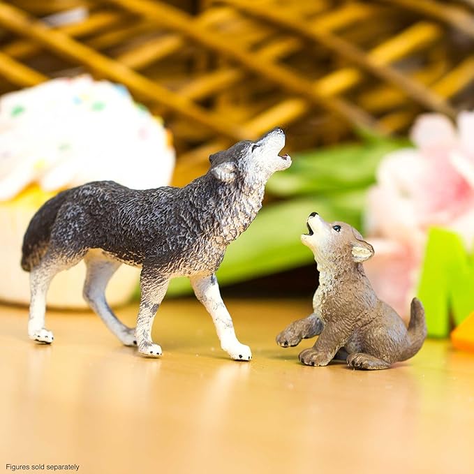 Safari Ltd. Wolf Pup Figurine - Detailed 1.85" Plastic Model Figure - Fun Play Toy for Boys, Girls & Kids Ages 1+