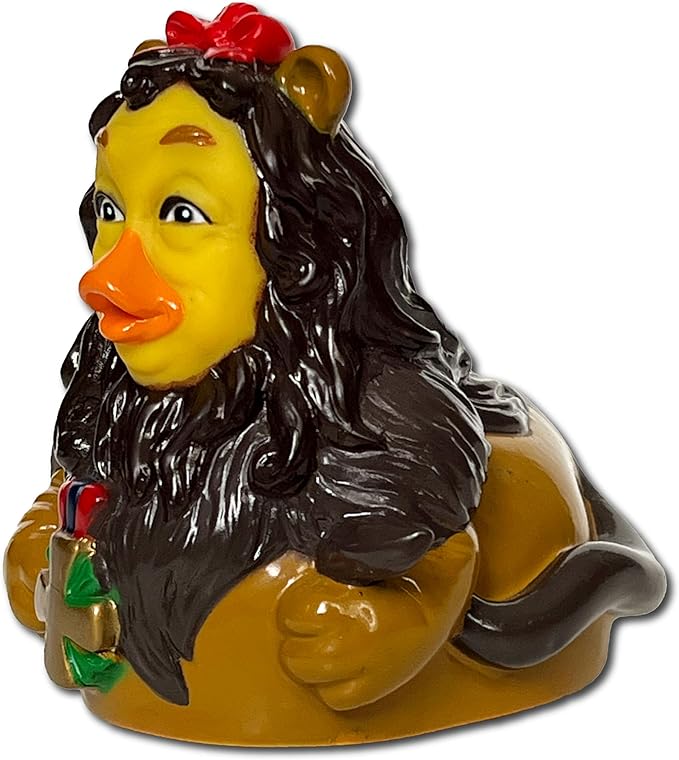 CelebriDucks - Cowardly Lion - Floating Rubber Ducks - Collectible Bath Toy Gift for Kids & Adults of All Ages