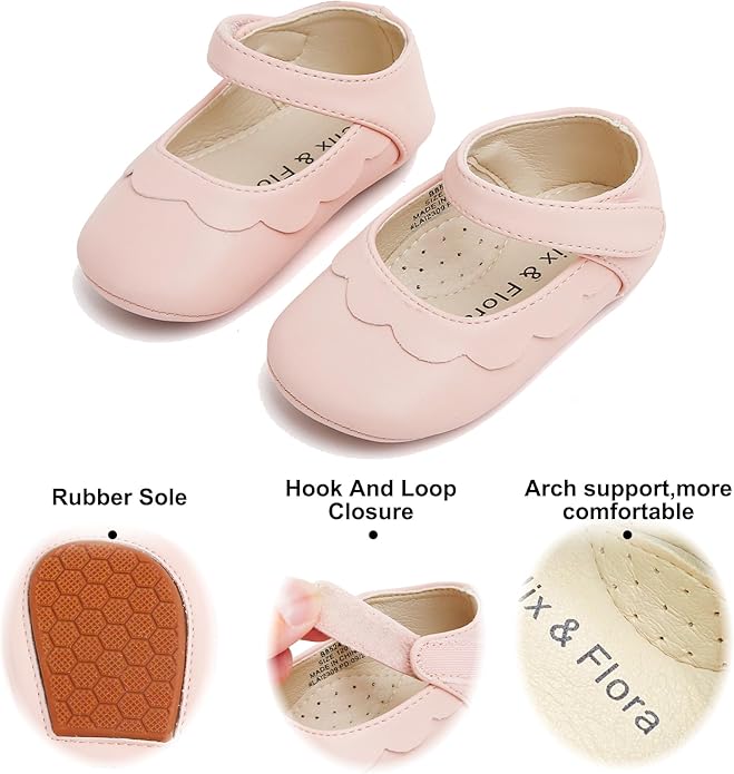 Soft Sole Baby Shoes - Infant Baby Walking Shoes Moccasins Rubber Sole Crib Shoes