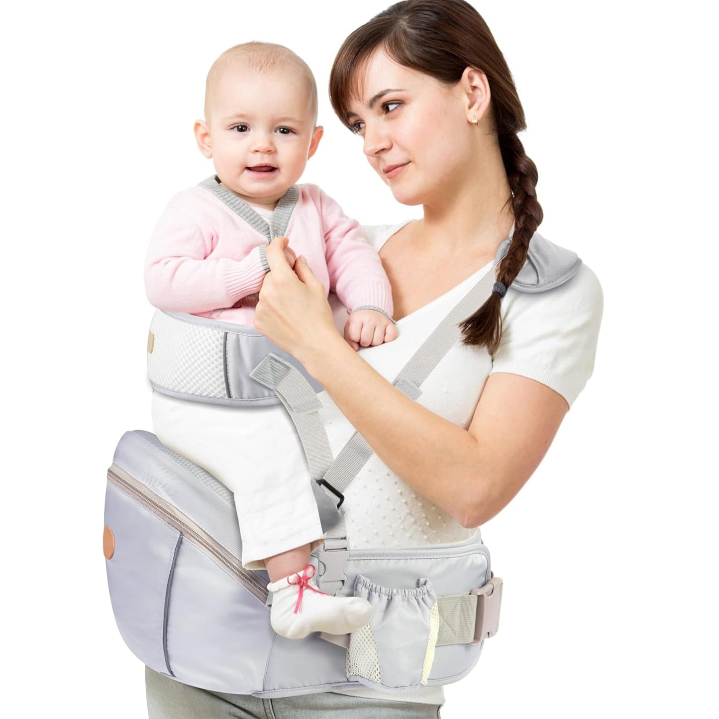 Baby Hip Seat Carrier, Ergonomic Waist Stool for Child Infant with Adjustable Strap Pocket Soft Base, Baby Hip Carrier for Newborns & Toddlers