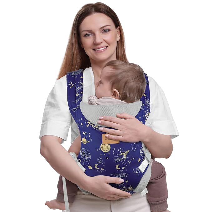 Baby Carrier, Ergonomic Adjustable Toddler Carriers for 7-33 Lbs, Cozy Lightweight Infant Carrier with Neck Support, Baby Chest Carriers with Lumbar Support for Parents (3-36 Months)