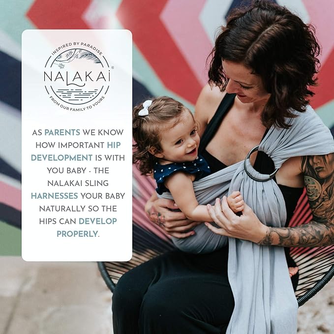 Nalakai Ring Sling Baby Carrier, Soft Linen Baby Sling, Baby Wrap, Comfort, Style, and Giving Back - Carry Your Little One with Love
