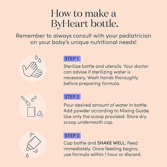 ByHeart Infant Formula Powder for Infants 0-12 Months, Made With Organic Whole Milk, Clean Label Project Certified, Closest-to-Breast Milk Baby Formula Patented Protein Blend, 24 Ounce (Pack of 1)