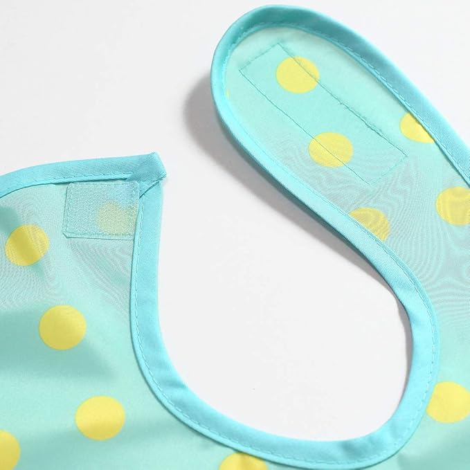 Full Coverage Waterproof Feeding Bib for Toddlers – Extra Long Apron Bib for Mealtime, Self-Feeding, BPA-Free