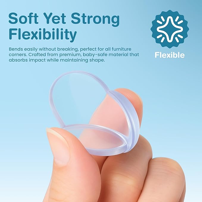 Corner Protector for Baby, Pack of 15 Clear & Transparent Edge Guards for Baby Proofing, Safety Furniture Corner Protectors for Furniture to Prevent Injuries (Ball Shaped)