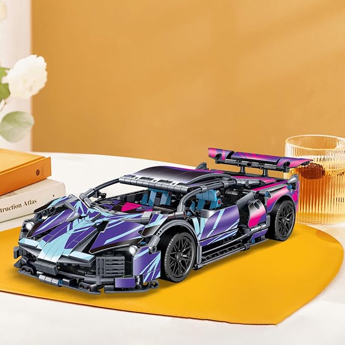 1329 Piece Sports Car Building Blocks Toys Boys or Adults Kits, 1:14 Race Car Model Building Set, Adult Collectible Model Cars Set to Build, STEM Super Cars Sets for Boys Girls Age 6-12, 8-14